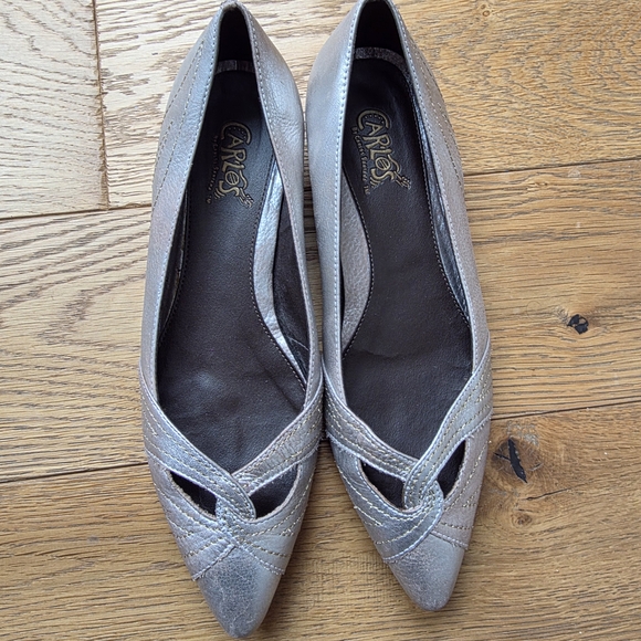 Carlos by Carlos Santana Shoes - Carlos Silver Women's Flats
